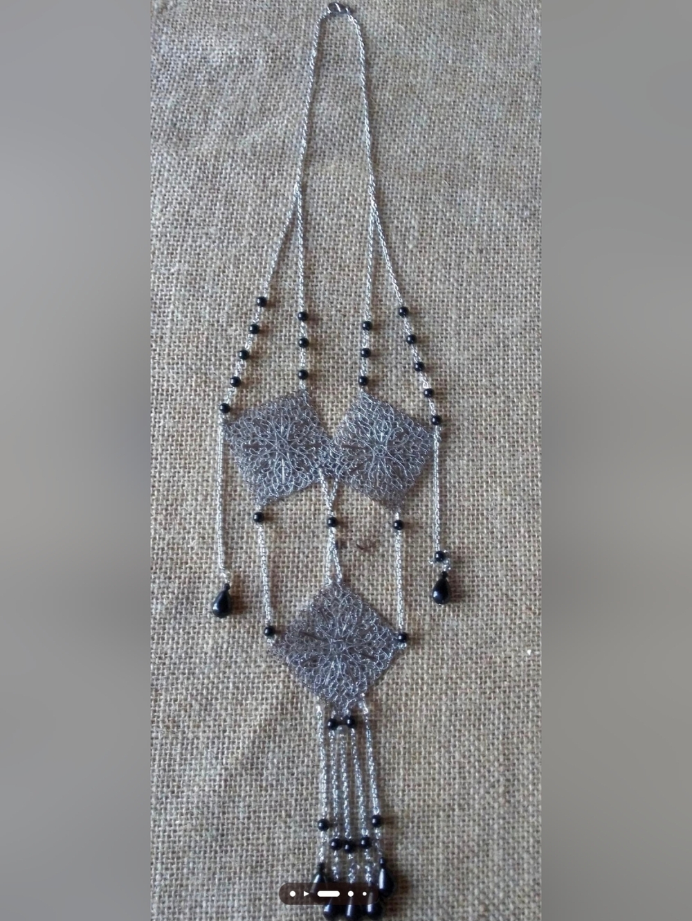 Sharon 60s Inspired replica Statement Lariat Necklace. Rare find. - Picture 2 of 14